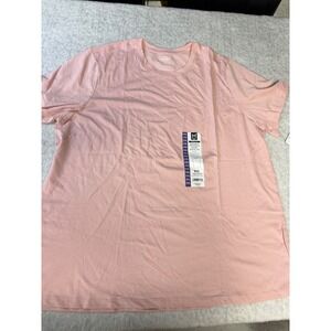 Member's Mark‎ Womens XXL Essential Crewneck Short Sleeve Tee Daylily Pink NEW.